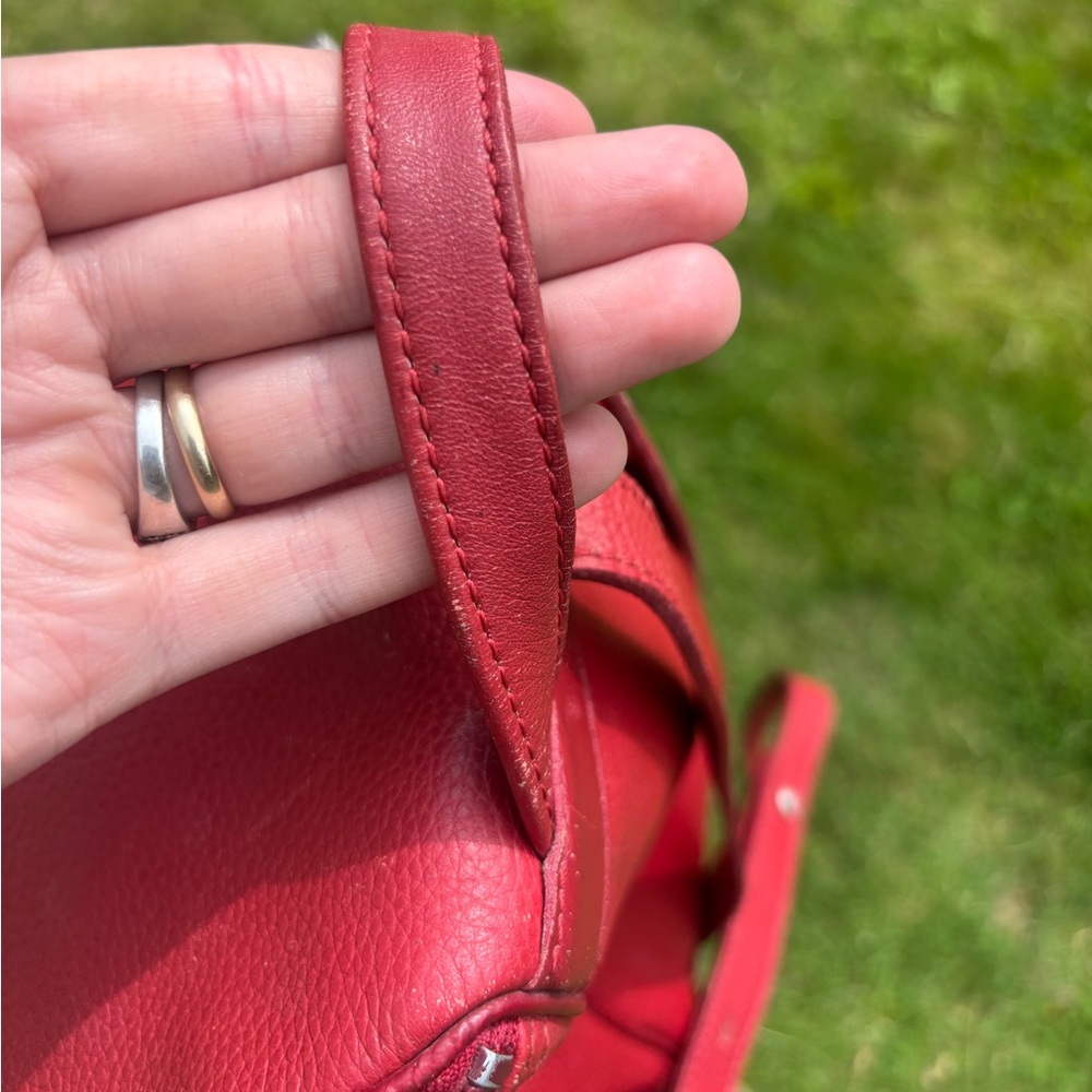 Longchamp Leather Red Mini-Backpack - Picture 12 of 15